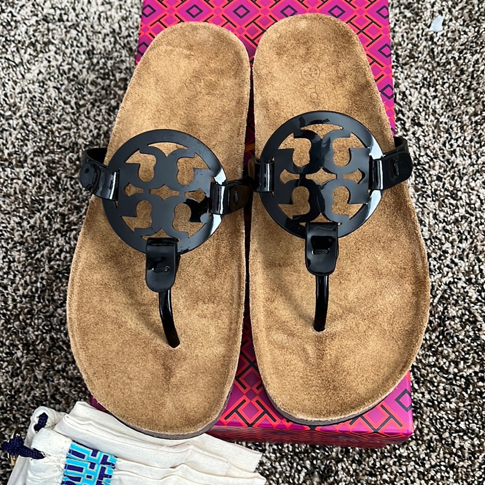 Tory Burch Black Miller Cloud Sandal, NWT